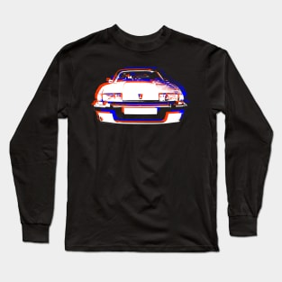 Rover SD1 1980s British classic car monoblock red white blue Long Sleeve T-Shirt